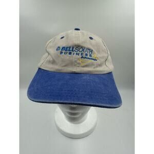 BellSouth Business Advantage Baseball Cap Hat - Adjustable Strap - Beige Blue